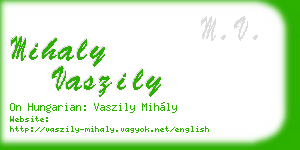 mihaly vaszily business card